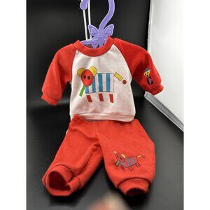 RARE Color Forms TLC Red Puppy Pajamas Outfit Fits Cabbage Patch Kids READ
